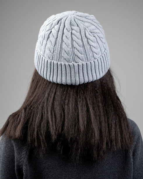 Treeanie Cable Knit Cool Grey